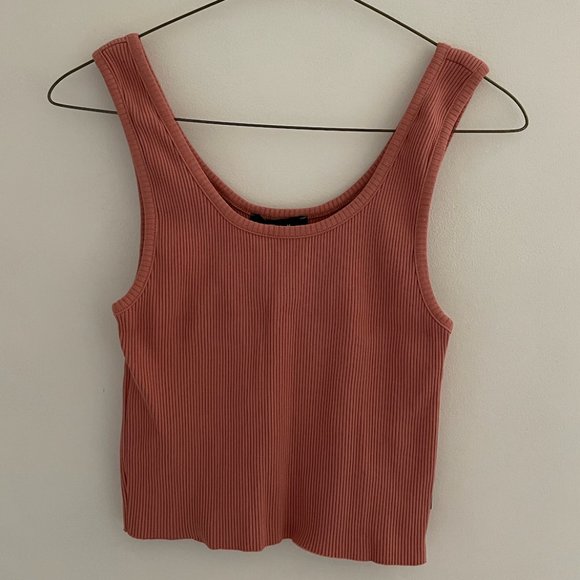 Dr. Denim Crop Ribbed Tank - Picture 1 of 2